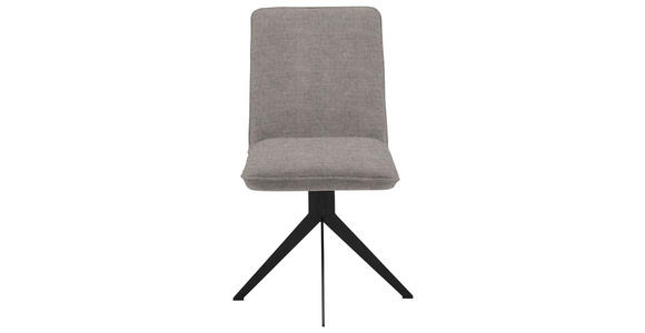 STUHL Webstoff Schwarz, Hellbraun - Hellbraun/Schwarz, Design, Textil/Metall (46,5/87/64cm) - Voleo