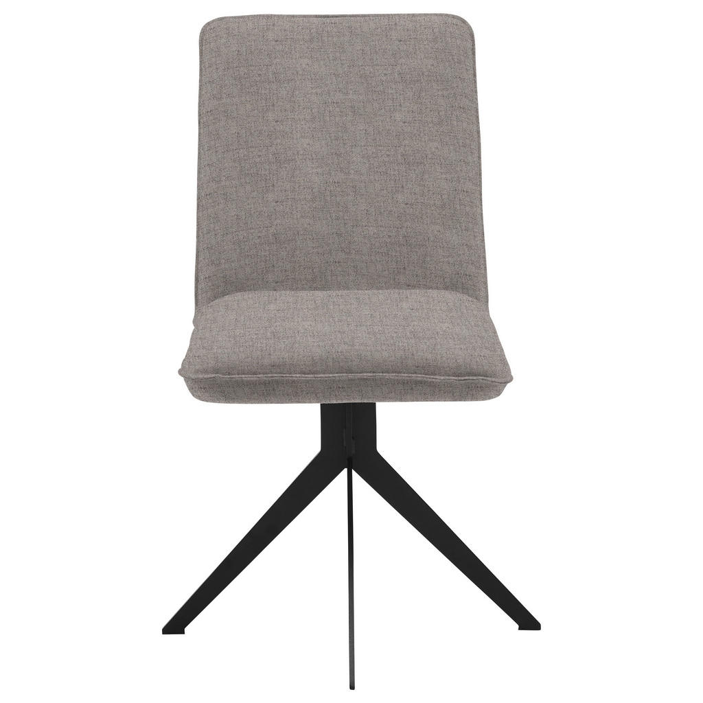 Thumbnail - Voleo Stuhl, Schwarz, Hellbraun, Metall, Textil, Sternfuß, 46.5x87x64 cm, Stoffauswahl, Typenauswahl, Sitzfläche 360° dr...