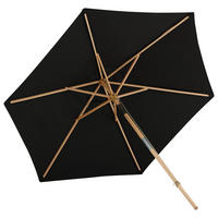 SONNENSCHIRM 250 cm  - Schwarz, KONVENTIONELL (250/232cm) - Gardenson