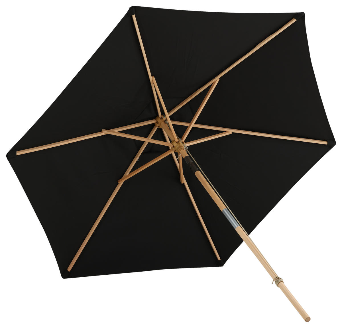 SONNENSCHIRM 250 cm  - Schwarz, KONVENTIONELL (250/232cm) - Gardenson