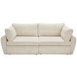 SCHLAFSOFA in Cord, Plüsch Creme  - Creme/Schwarz, MODERN, Kunststoff/Textil (240/90/120cm) - Carryhome