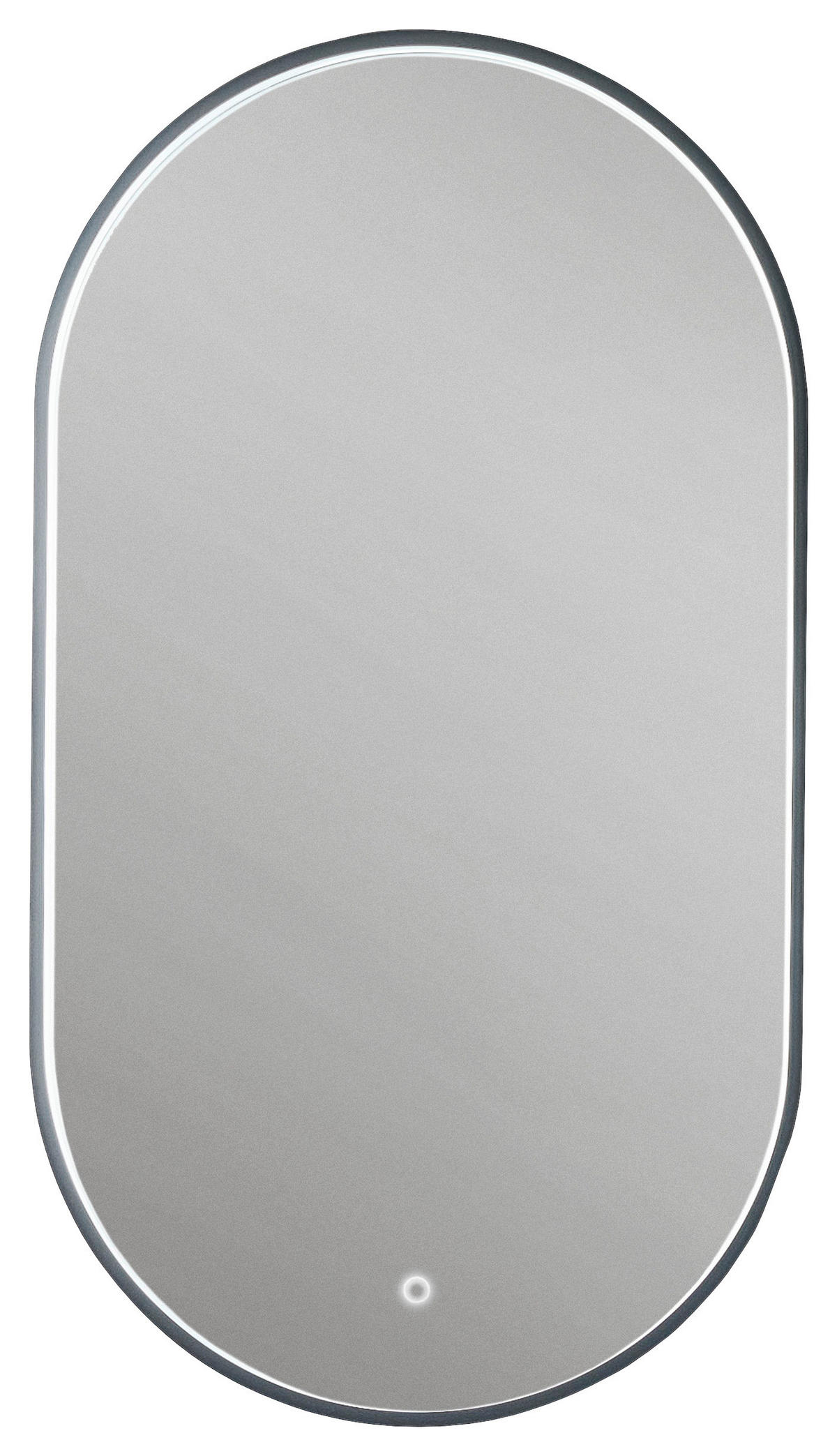 BADEZIMMERSPIEGEL 50/90/5 cm  - Silberfarben/Schwarz, Design, Glas/Metall (50/90/5cm) - Novel