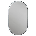 BADEZIMMERSPIEGEL 50/90/5 cm  - Silberfarben/Schwarz, Design, Glas/Metall (50/90/5cm) - Novel