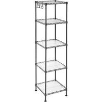 REGAL Schwarz  - Schwarz, Trend, Kunststoff/Metall (30/123,5/30cm) - Boxxx