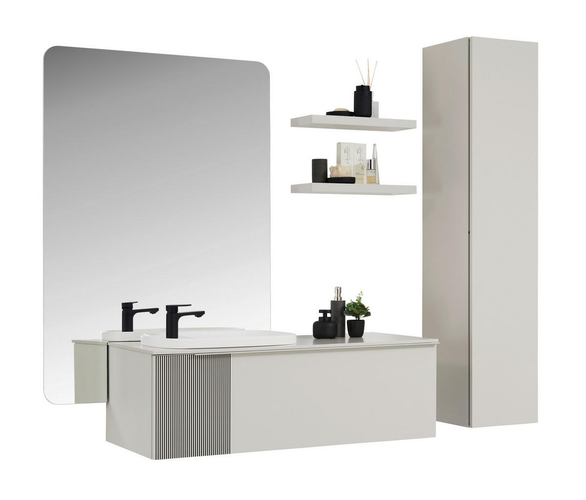 BADEZIMMER  in 120 cm  - Naturfarben, Design, Glas/Holzwerkstoff (120cm) - Dieter Knoll