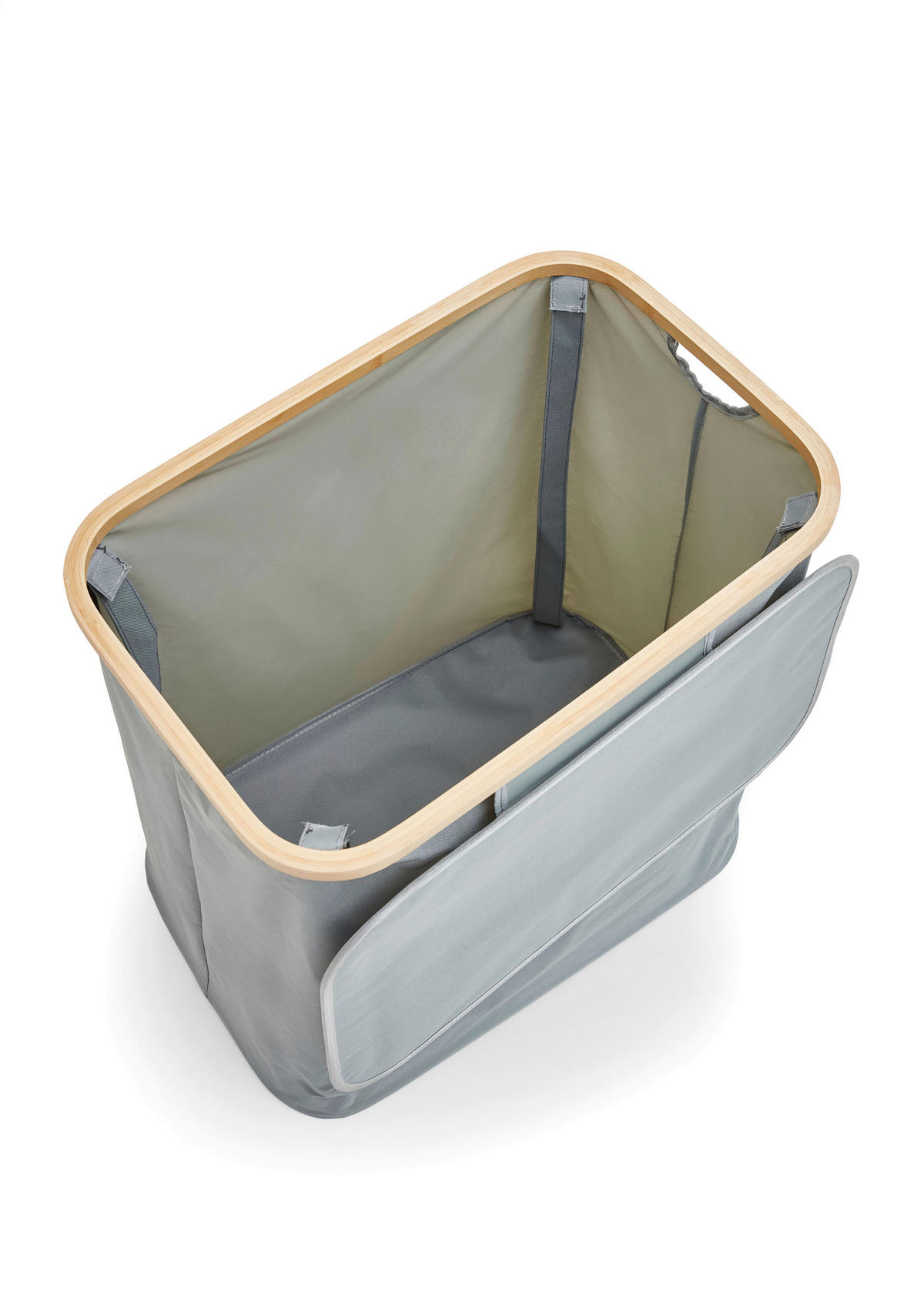 TVÄTTKORG - grå, Design, trämaterial/textil (57/60/37cm) - MID.YOU