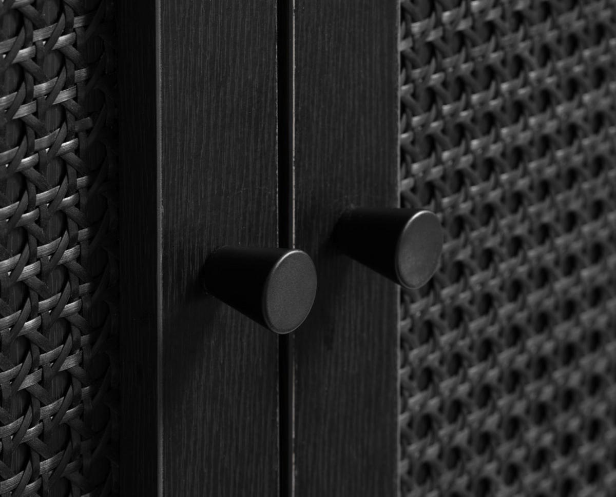 HÖG BYRÅ  i 80/135/40 cm  - svart, Trend, metall/trämaterial (80/135/40cm) - Best Price
