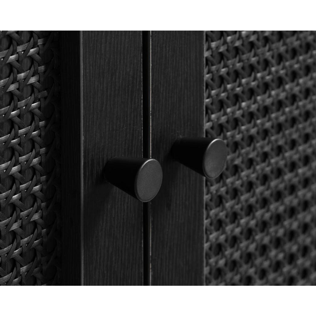 Thumbnail - Livetastic Sideboard Pensacola Sideboard, Schwarz, Kunststoff, Holzwerkstoff, 2 Fächer, 140x80x40 cm, erweiterbar, Beimö...