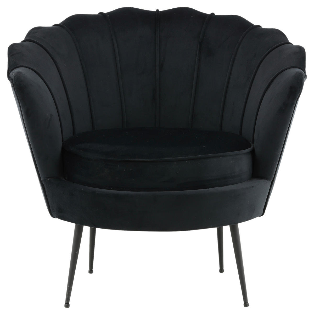SESSEL in Schwarz  - Schwarz, Design, Textil/Metall (83/76/77cm) - Livetastic