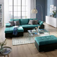 ECKSOFA  in Flachgewebe Schwarz, Türkis  175/271 cm  - Türkis/Schwarz, Design, Kunststoff/Textil (175/271cm) - Xora