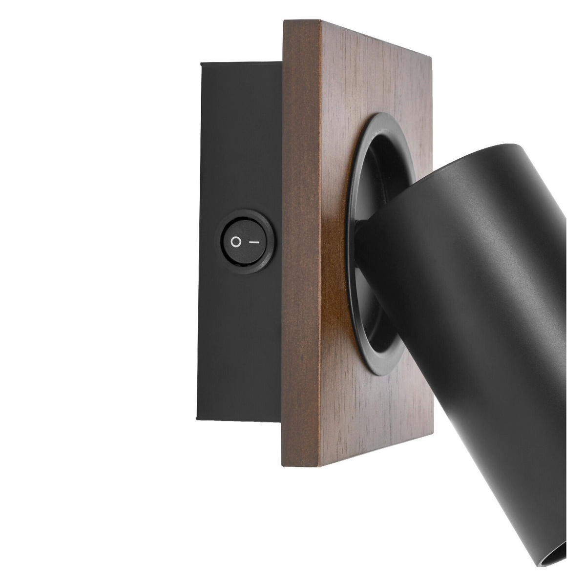 LED-STRAHLER 11/10,2/14,35 cm   - Schwarz/Naturfarben, Basics, Holz/Metall (11/10,2/14,35cm) - Osram