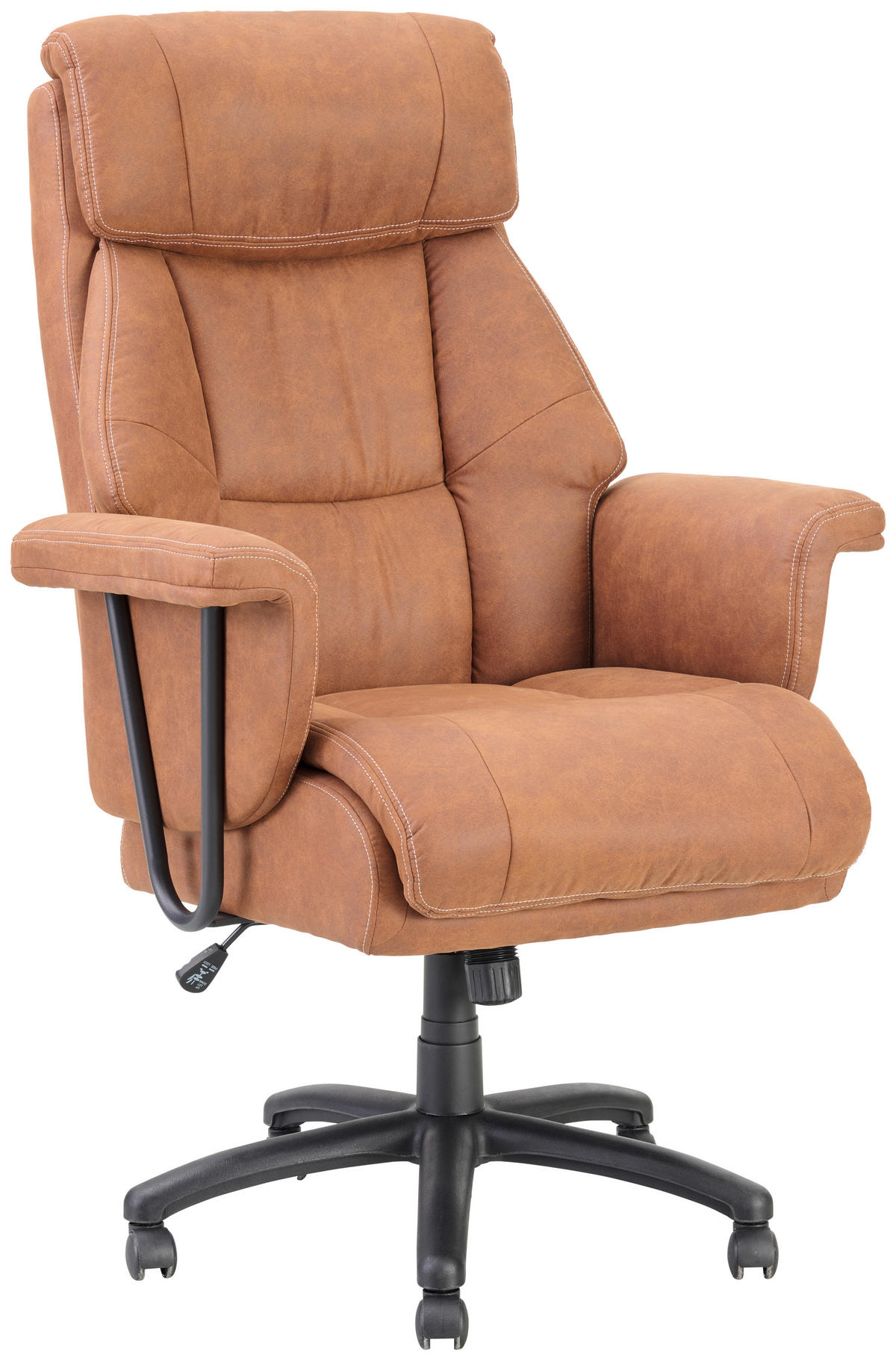 CHEFSESSEL  in Velours Braun, Schwarz  - Schwarz/Braun, MODERN, Kunststoff/Textil (84/120-128/85cm) - MID.YOU