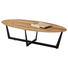 COUCHTISCH in Holz, Metall 120/60/33 cm - Eichefarben/Schwarz, Design, Holz/Metall (120/60/33cm) - Hom`in COUCHTISCH in Holz, Metall 120/60/33 cm - Eichefarben/Schwarz, Design, Holz/Metall (120/60/33cm) - Hom`in