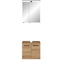 BADEZIMMER 3-teilig  in 60 cm  - Eichefarben/Schwarz, KONVENTIONELL, Holzwerkstoff/Metall (60cm) - Pelipal