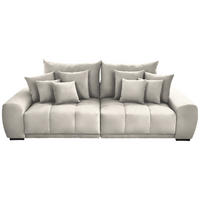 BIGSOFA Feincord Creme  - Creme/Schwarz, KONVENTIONELL, Holz/Textil (280/67/120cm) - Carryhome