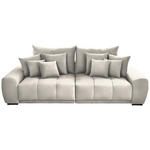 BIGSOFA Feincord Creme  - Creme/Schwarz, KONVENTIONELL, Holz/Textil (280/67/120cm) - Carryhome