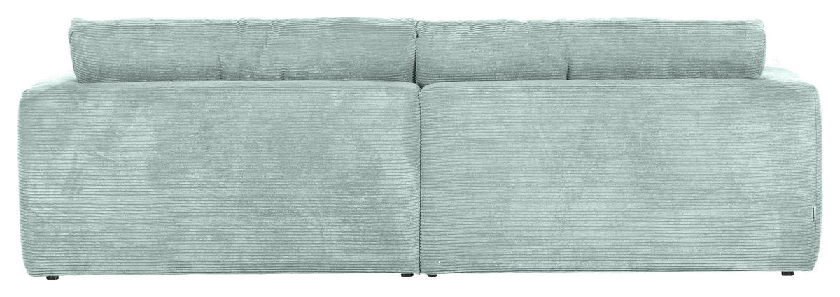 BIGSOFA in Cord Mintgrün  - Schwarz/Mintgrün, Konventionell, Kunststoff/Textil (260/66/115cm) - MID.YOU
