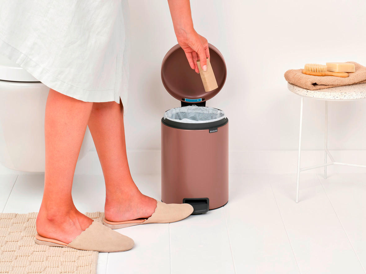 TRETEIMER 5 l  Metall  - Taupe/Anthrazit, Basics, Kunststoff/Metall (20,5/29,1/27,2cm) - Brabantia