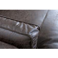 ECKSOFA in Lederlook Dunkelbraun  - Dunkelbraun/Schwarz, Design, Textil/Metall (295/160cm) - Hom`in