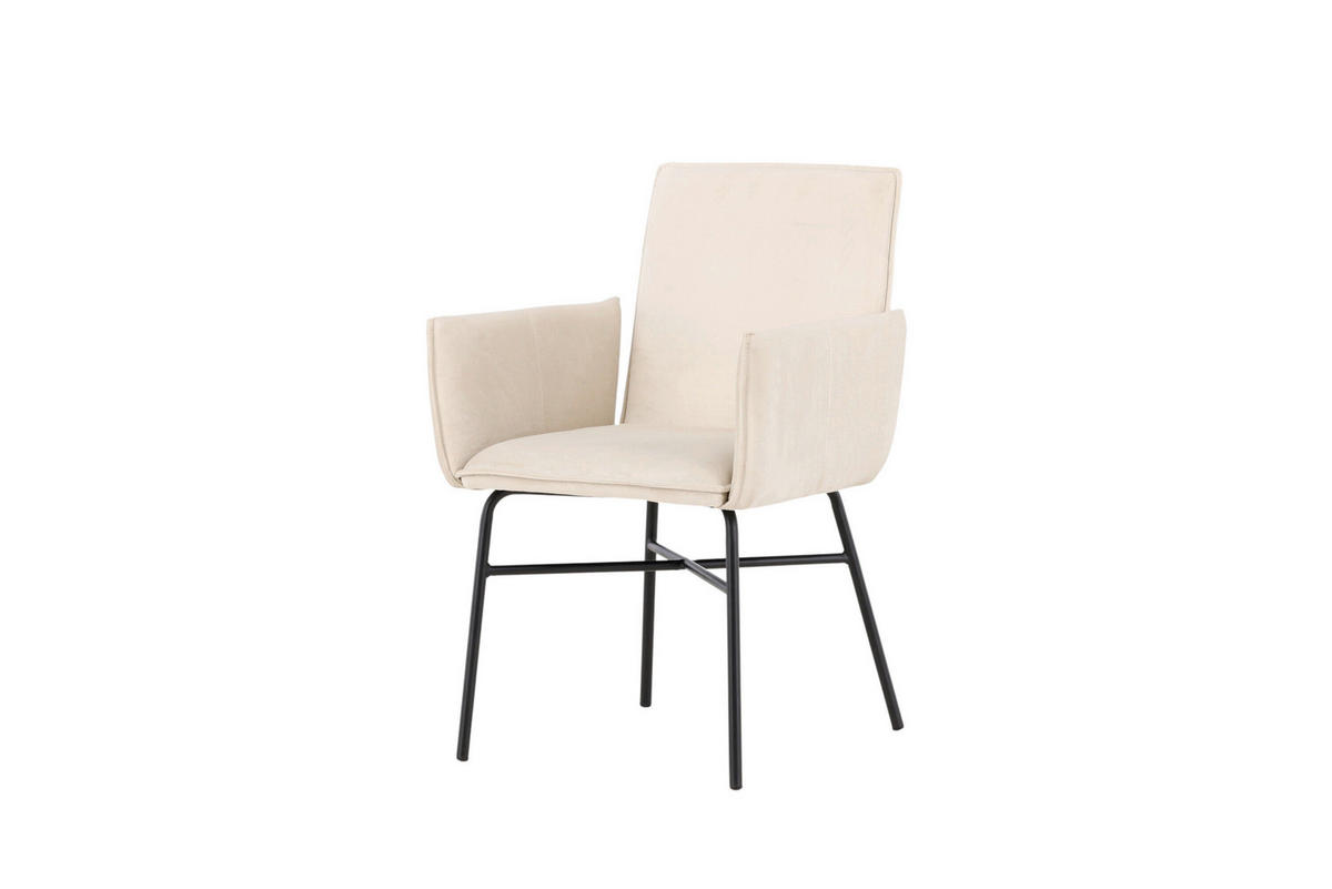 STOL stål  - beige/svart, Modern, metall/textil (57/87/60cm) - Livetastic