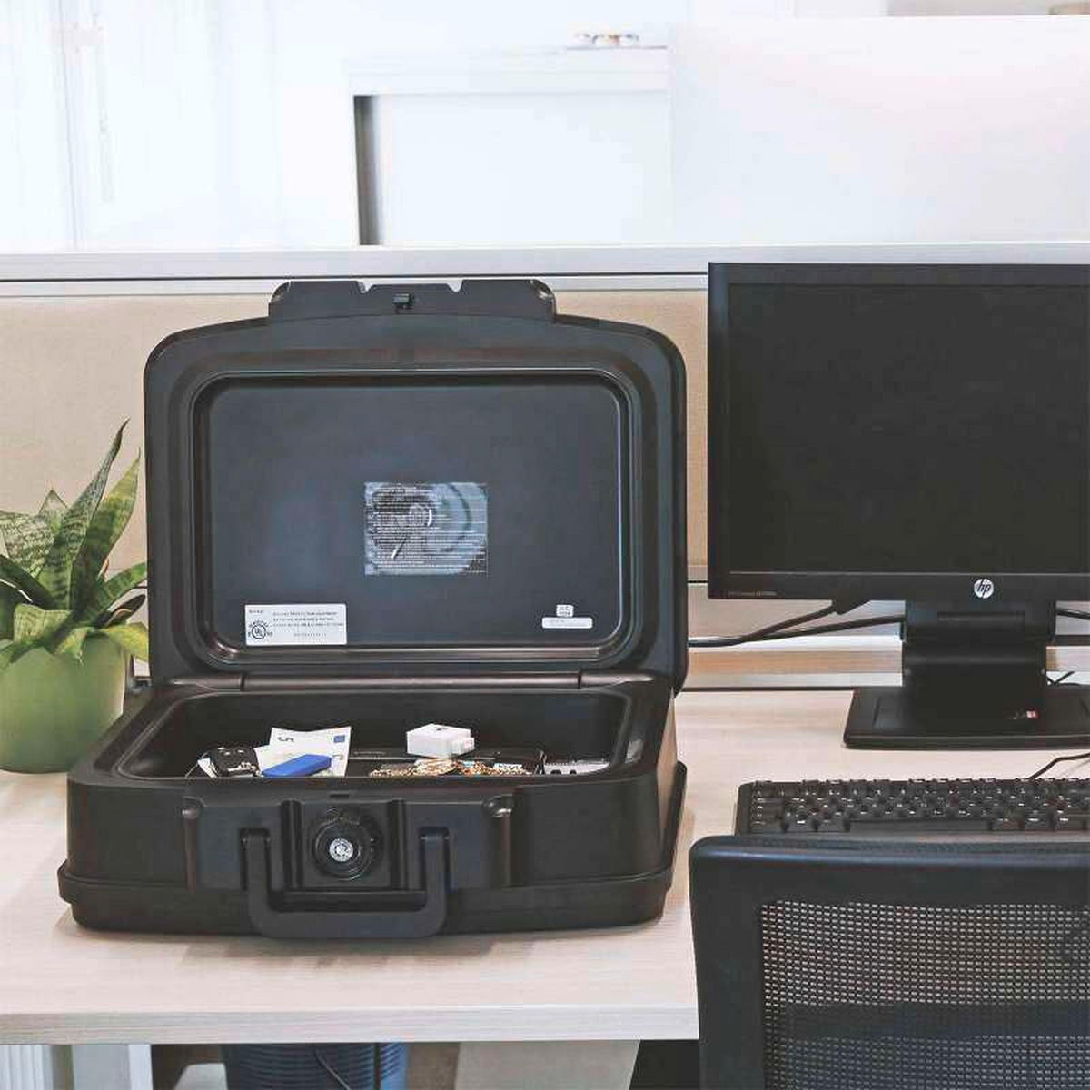 BRANDSCHUTZTRESOR - Schwarz, KONVENTIONELL, Kunststoff (44/16,5/37cm) - ROTTNER