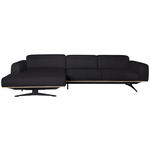 ECKSOFA in Echtleder Dunkelbraun  163/305 cm  - Eichefarben/Dunkelbraun, Design, Leder/Holz (163/305cm) - Novel