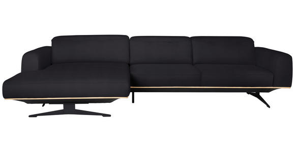 ECKSOFA  in Echtleder Dunkelbraun  163/305 cm  - Eichefarben/Dunkelbraun, Design, Leder/Holz (163/305cm) - Novel