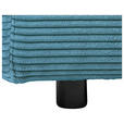 ECKSOFA  in Cord Petrol  265/224 cm  - Petrol/Schwarz, Design, Kunststoff/Textil (265/224cm) - Hom`in