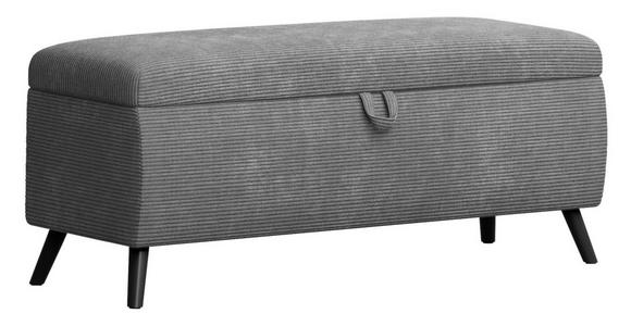 BETTBANK 145/45/50 cm - Dunkelgrau/Schwarz, Trend, Holz/Textil (145/45/50cm) - Esposa