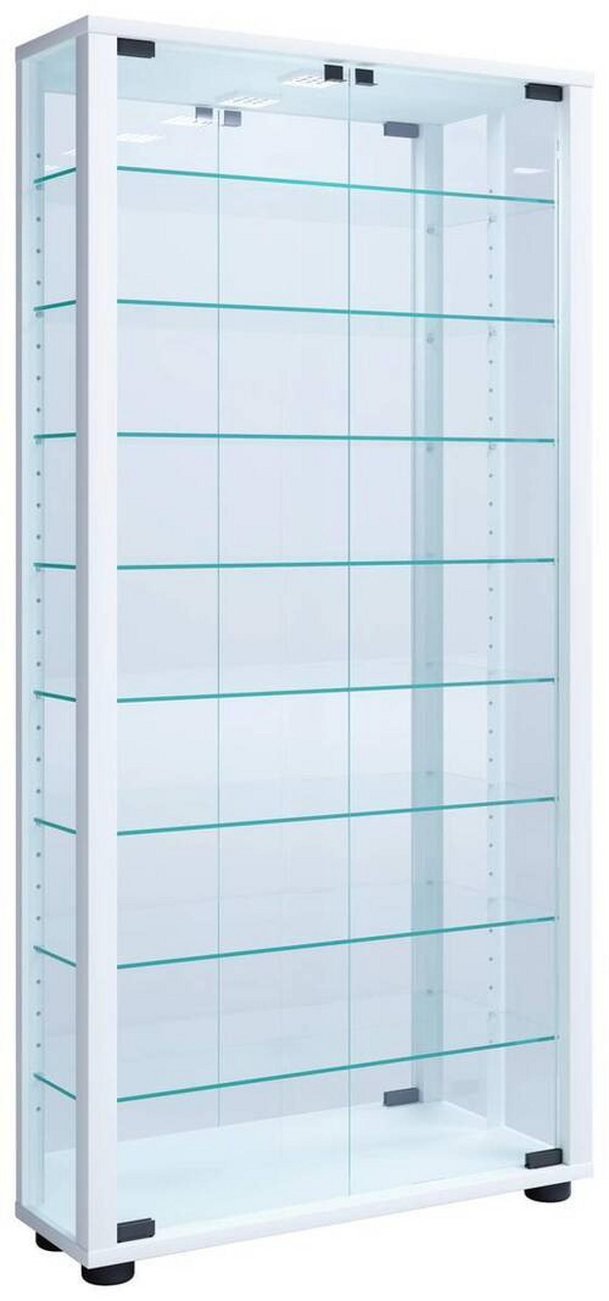 HÄNGEVITRINE in Weiss  - Weiss/Schwarz, Modern, Glas/Holzwerkstoff (59/114,3/18cm) - MID.YOU