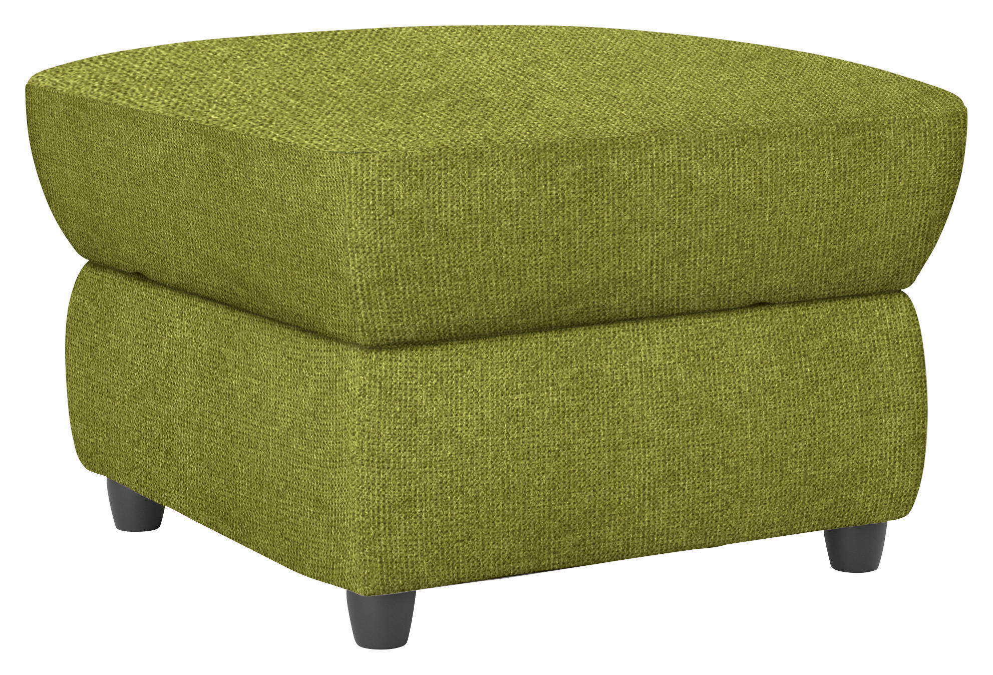 HOCKER in Textil Grün  - Schwarz/Grün, KONVENTIONELL, Kunststoff/Textil (68/45/68cm) - Livetastic