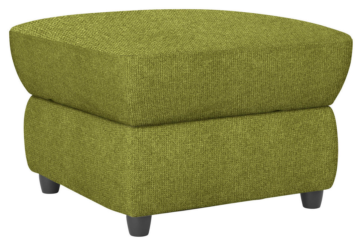 HOCKER in Textil Grün  - Schwarz/Grün, Konventionell, Kunststoff/Textil (68/45/68cm) - Livetastic
