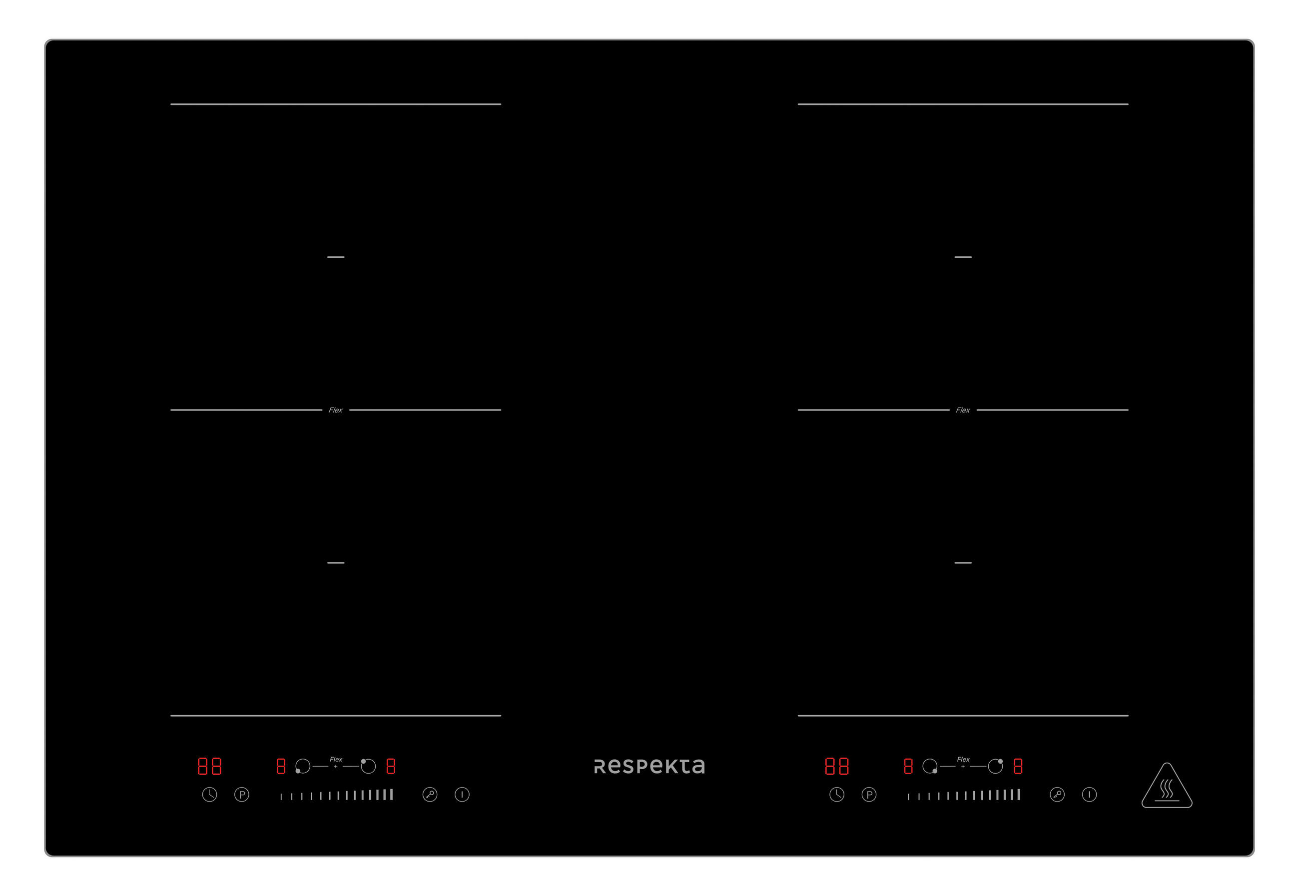 BACKOFENSET ASET6008800I  - Schwarz, Trend, Glas/Metall (59,5/59/55cm) - Respekta