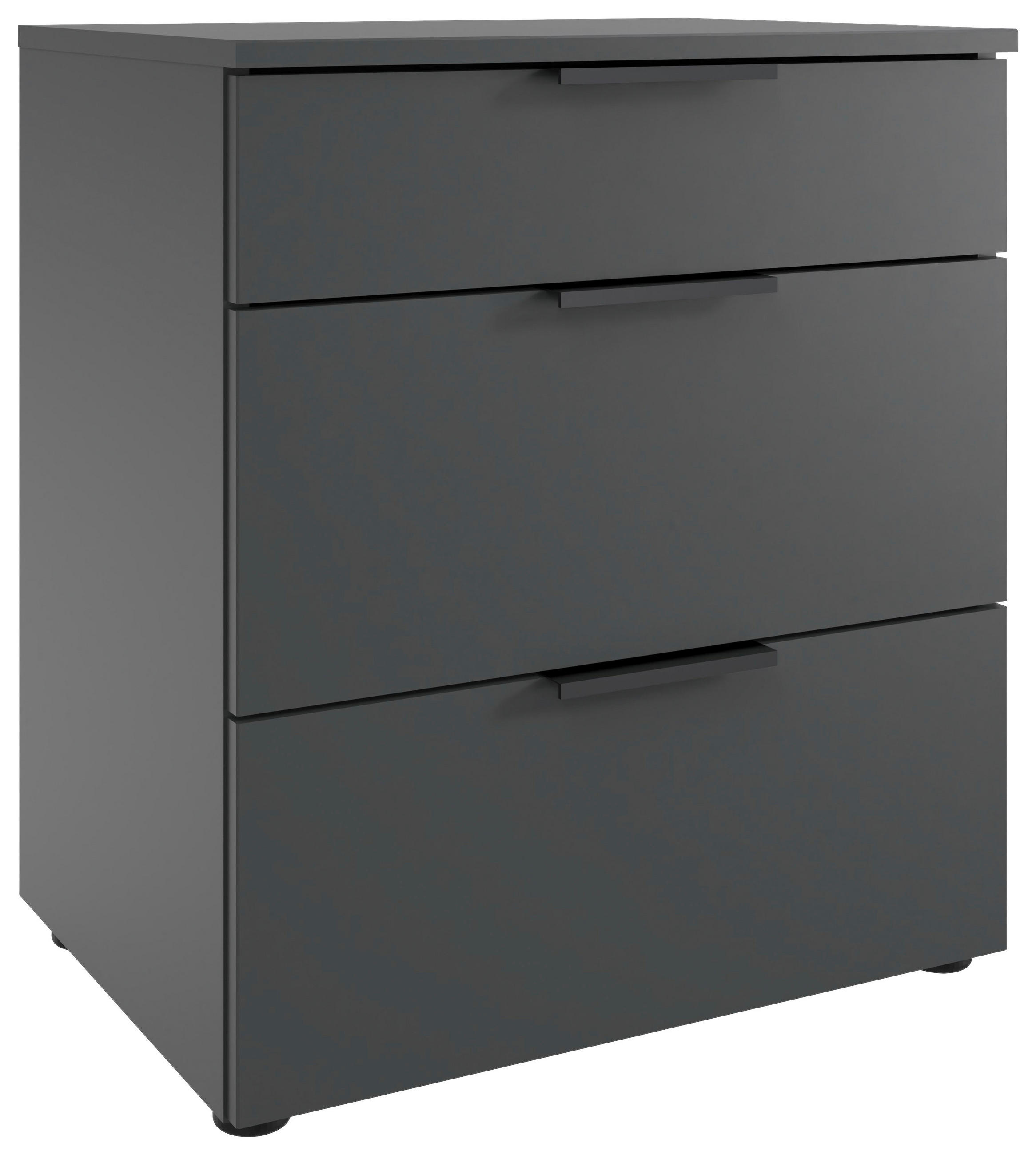 NACHTKÄSTCHEN 54/61/41 cm  in Graphitfarben  - Schwarz/Graphitfarben, Design, Holzwerkstoff/Kunststoff (54/61/41cm) - Hom`in