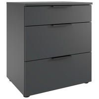 NACHTKÄSTCHEN 54/61/41 cm  in Graphitfarben  - Schwarz/Graphitfarben, Design, Holzwerkstoff/Kunststoff (54/61/41cm) - Hom`in