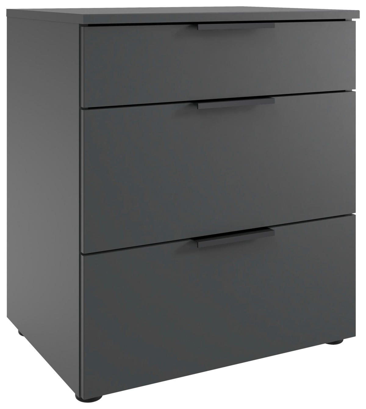 NACHTKÄSTCHEN 54/61/41 cm  in Graphitfarben  - Schwarz/Graphitfarben, Design, Holzwerkstoff/Kunststoff (54/61/41cm) - Hom`in