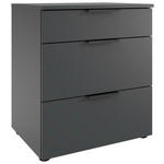 NACHTKÄSTCHEN 54/61/41 cm  in Graphitfarben  - Schwarz/Graphitfarben, Design, Holzwerkstoff/Kunststoff (54/61/41cm) - Hom`in