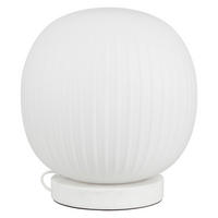 TISCHLEUCHTE 31/33,5 cm  - Weiß, Basics, Glas/Stein (31/33,5cm) - Osram