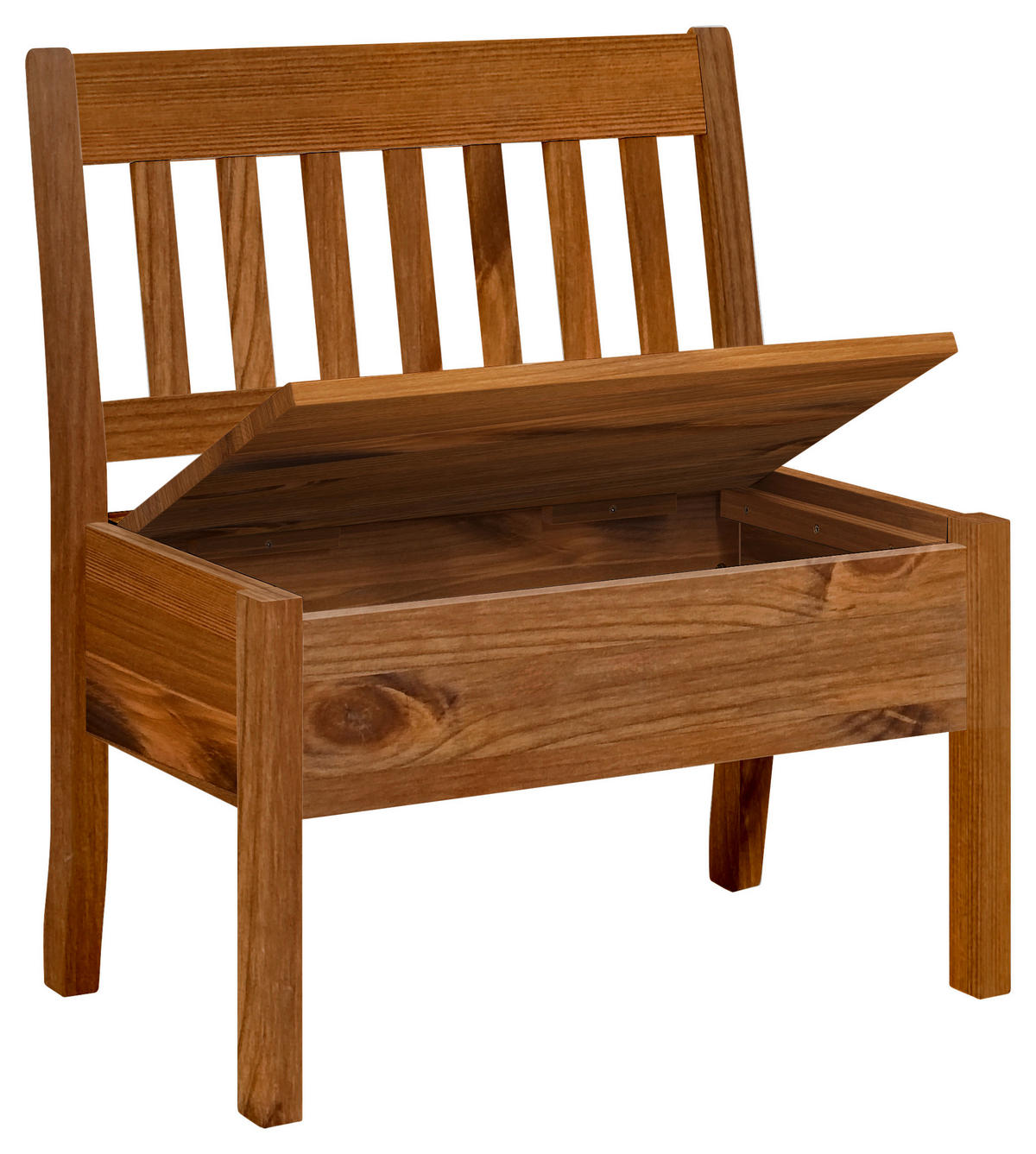 SITZBANK 83/93/58 cm Bernsteinfarben Kiefer massiv  - Bernsteinfarben, ROMANTIK / LANDHAUS, Holz (83/93/58cm) - Boxxx