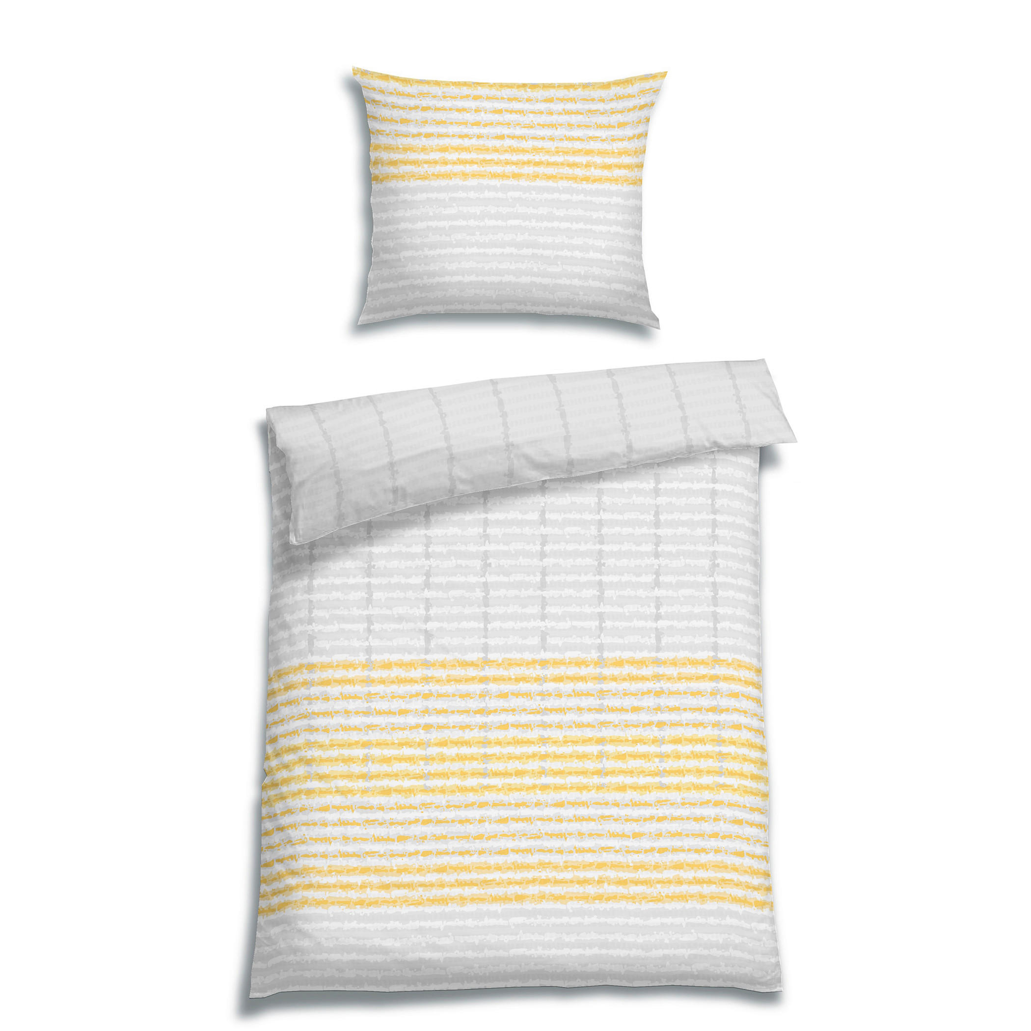BETTWÄSCHE 2-teilig Seersucker 140/200 cm  - Gelb, Basics, Textil (140/200cm) - Florella