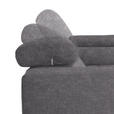 ECKSOFA  in Mikrofaser Grau  301/207 cm  - Schwarz/Grau, Design, Textil/Metall (301/207cm) - Xora