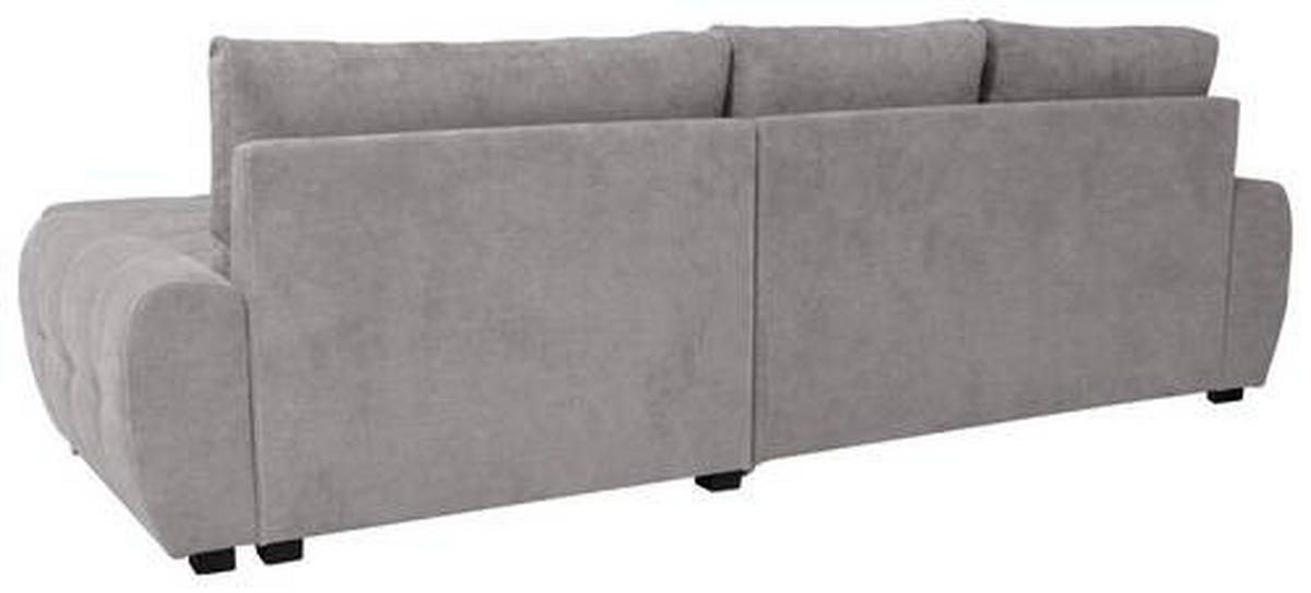 ECKSCHLAFSOFA Velours Fango  - Chromfarben/Fango, Design, Kunststoff/Textil (277/175cm) - Livetastic