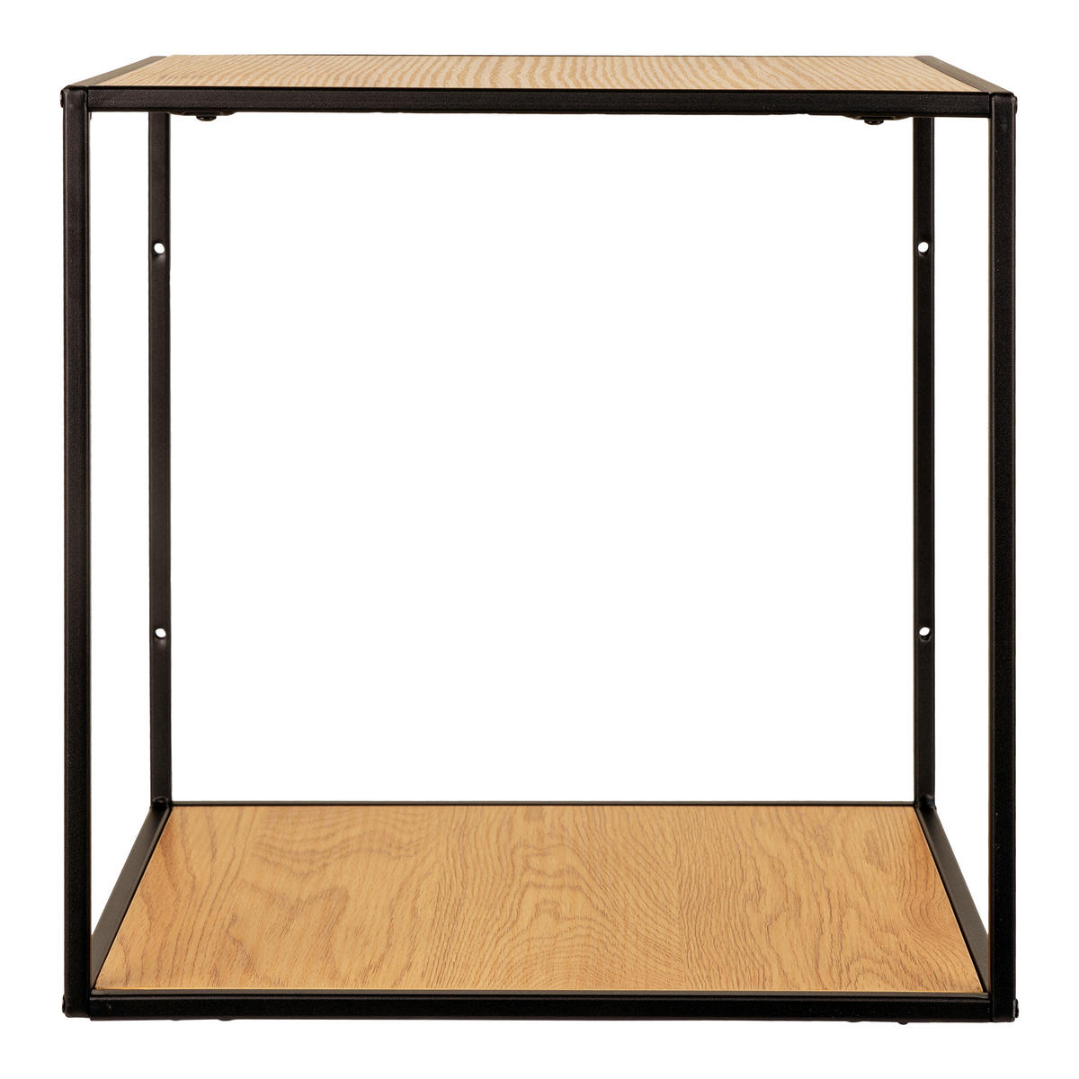VÄGGHYLLPLAN 36/36/36 cm  - brun/svart, Design, metall/trä (36/36/36cm)