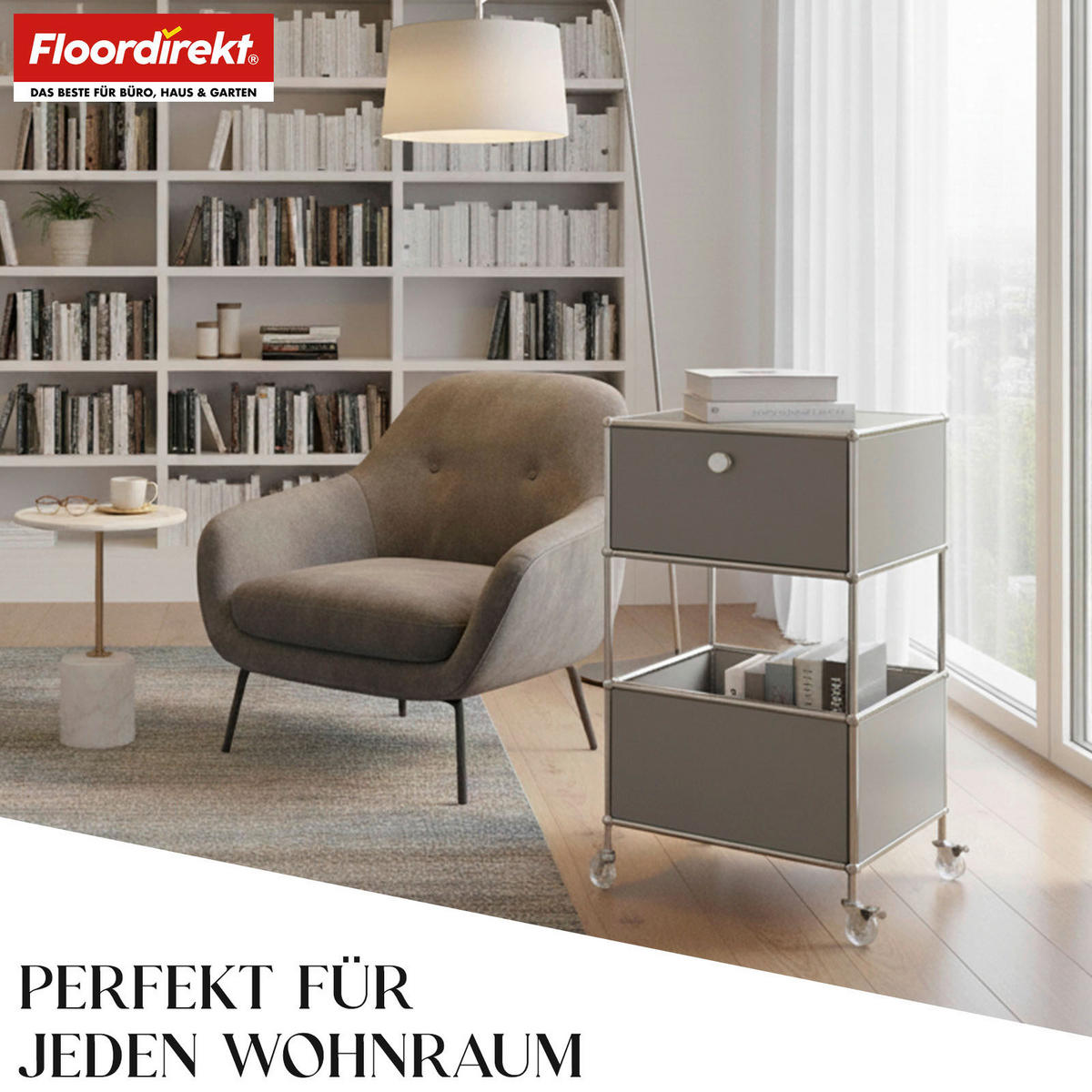 REGAL Grau  - Grau, Basics, Metall (40/69/40cm) - Floordirekt