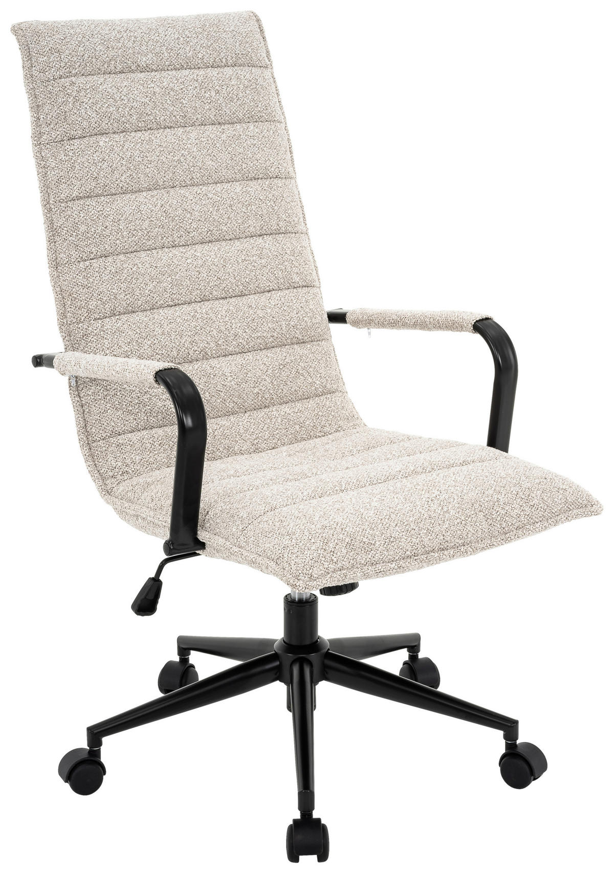 DREHSTUHL  in Webstoff Naturfarben, Schwarz  - Schwarz/Naturfarben, Design, Kunststoff/Textil (64/102-110/75,5cm) - Carryhome