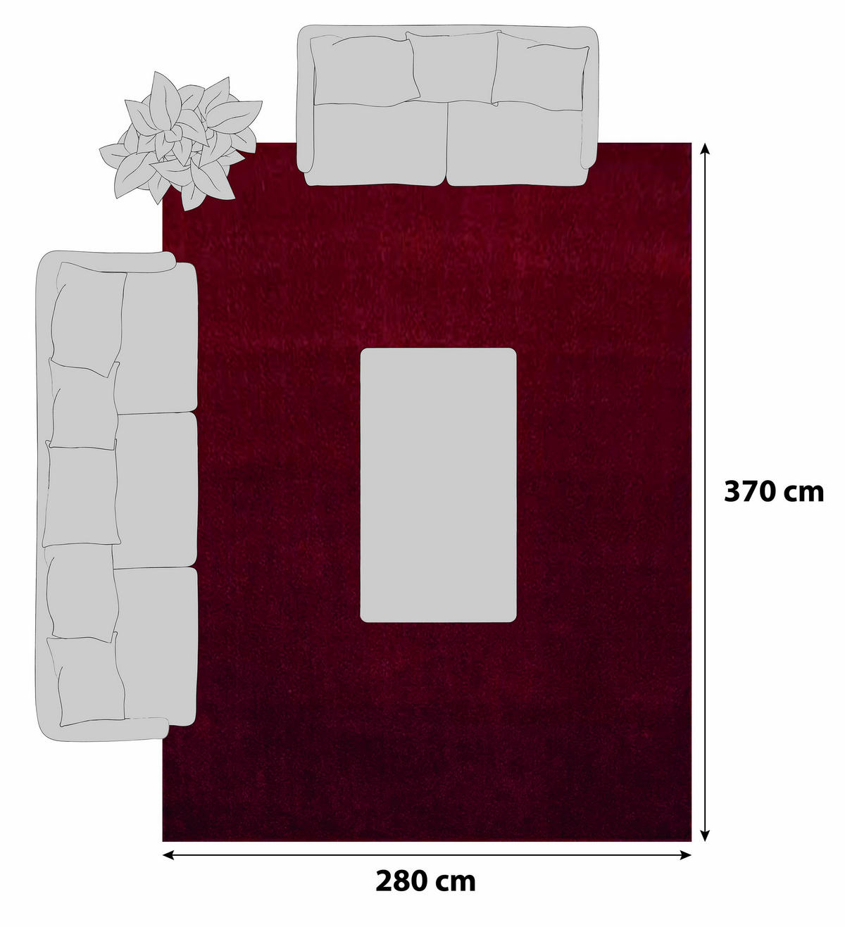 RYAMATTA 280/370 cm ATA 7000  - röd, Design, textil (280/370cm) - Novel