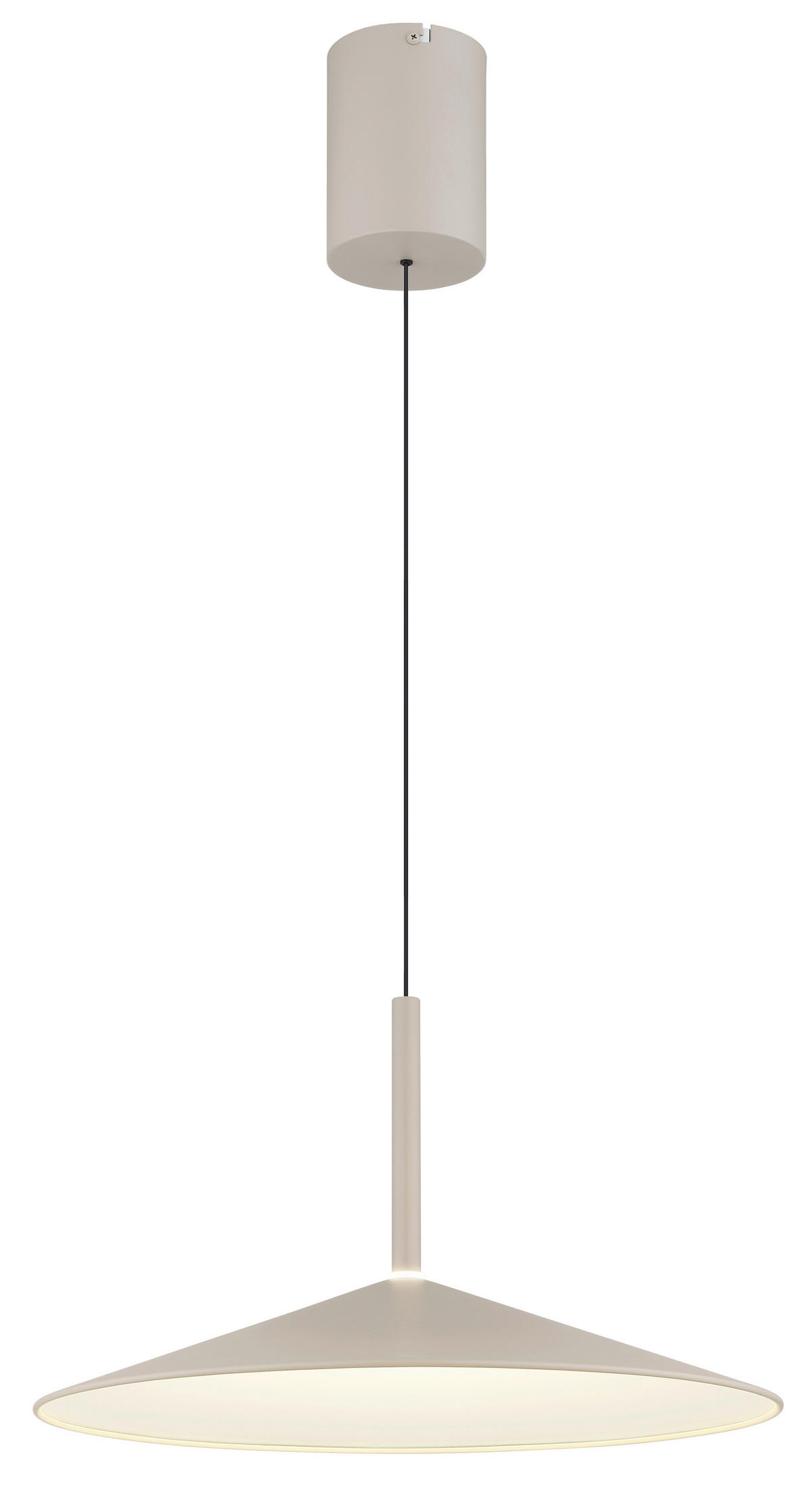 LED-HÄNGELEUCHTE Lampone 47,5/150 cm  - Sandfarben/Opal, Design, Kunststoff/Metall (47,5/150cm) - Globo