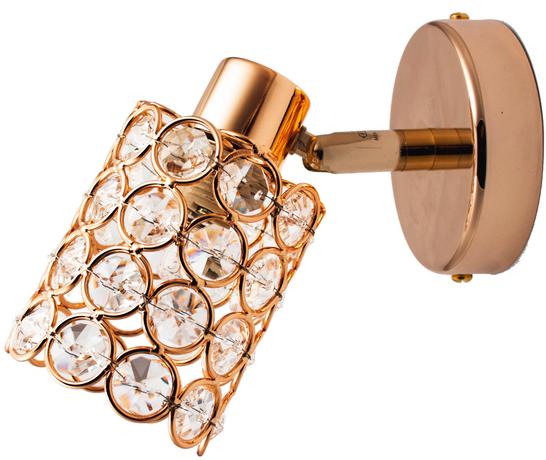 SPOTLIGHT York   - roséguld/transparent, Klassisk, metall/glas (8/16cm)