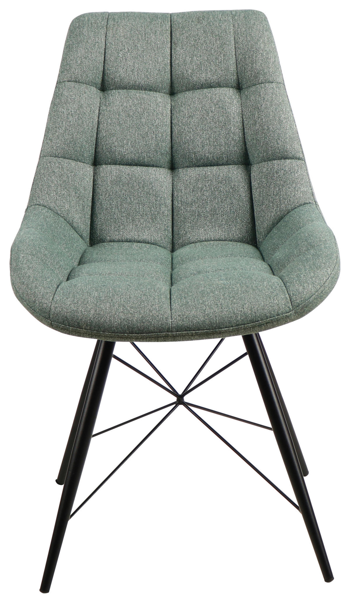 STOLICA  zelena, crna       - zelena/crna, Dizajnerski, metal/tekstil (51/86/61cm) - Xora