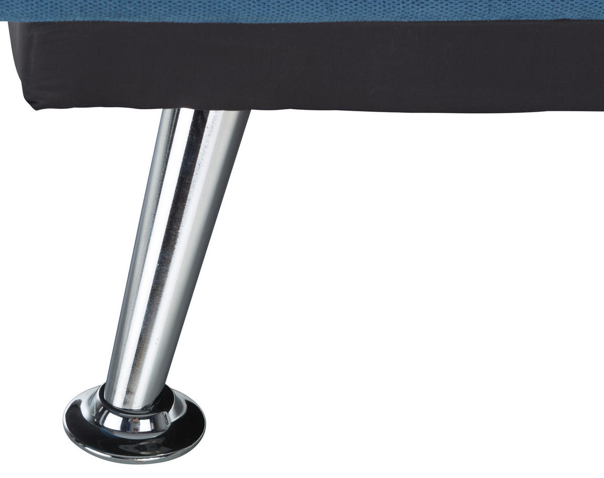 BÄDDSOFFA i flatväv mörkblå  - silver/mörkblå, Basics, metall/trä (196/92/98cm) - Best Price